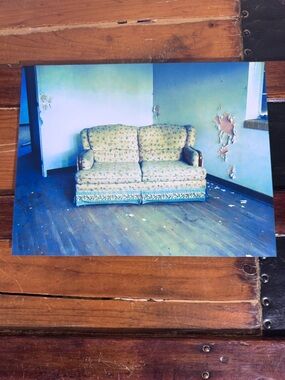 Photograph of Interior of an Abandoned Asylum on Metallic Paper